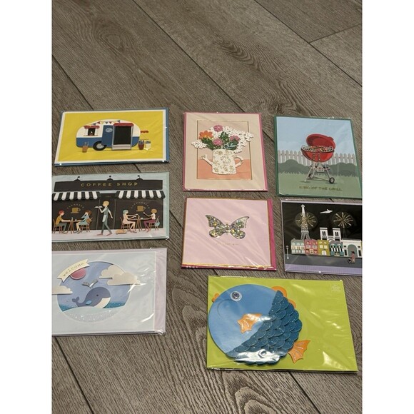 Burgoyne Hand Crafted Blank Greeting Cards Lot Of 8 New Sealed - Picture 1 of 5